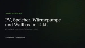 Energiemanagement im Smart Home: PV, Speicher, Wärmepumpe und Wallbox im Zusammenspiel