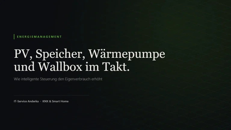 Energiemanagement im Smart Home: PV, Speicher, Wärmepumpe und Wallbox im Zusammenspiel
