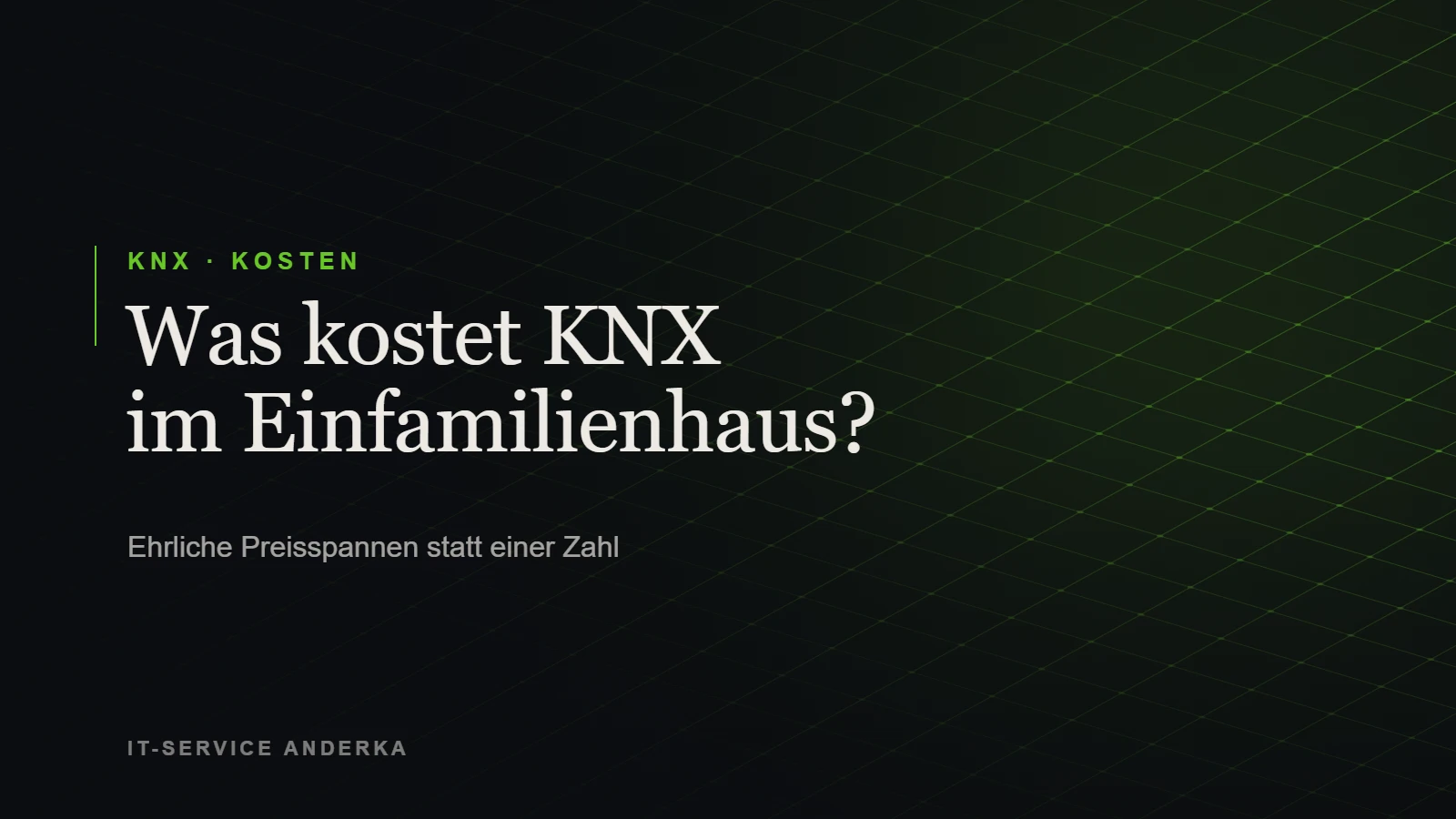 KNX Kosten im Einfamilienhaus – Beitragsbild